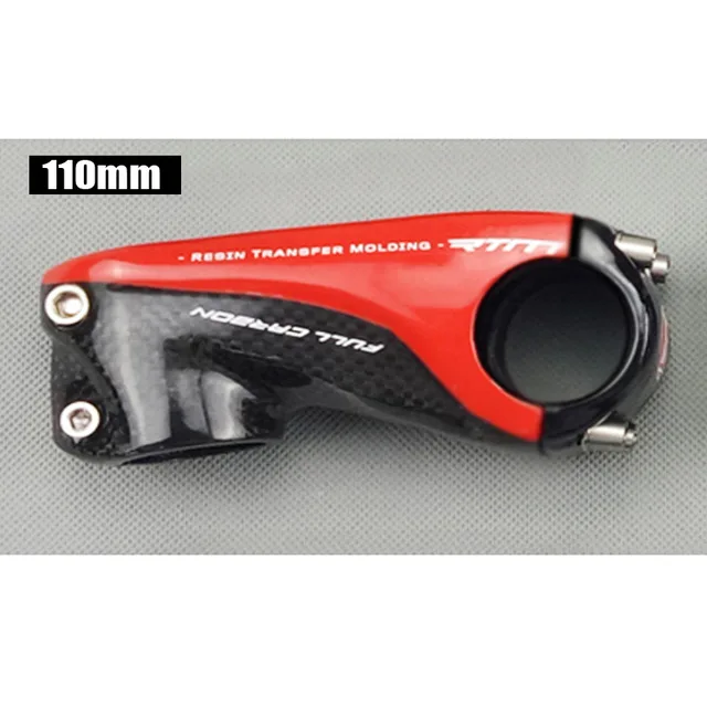Red Glossy 110MM TMAEX New Full Carbon Stem Road/Mountain Bike Stem 80/90/100/110MM Red/Black/White/Silvery Free Shipping Bicycle Stem Parts - Цвет: Red Glossy 110MM