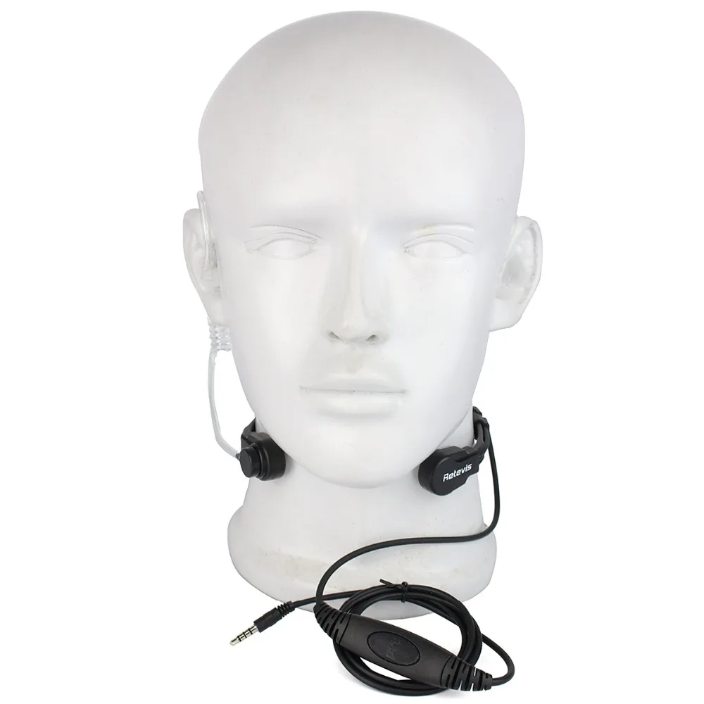 Наушники Retevis R 151 1pin 3 5 мм PTT Throat Mic скрытая гарнитура с воздушной трубкой медленным