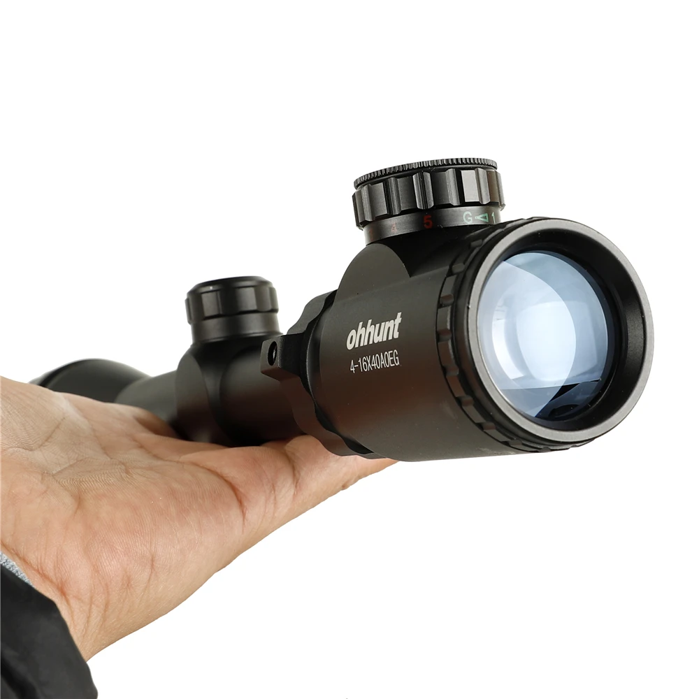 Ohhunt 4-16X40 AO охотничьи прицелы 1 дюйм труба Mil Dot сетка красный зеленый горит