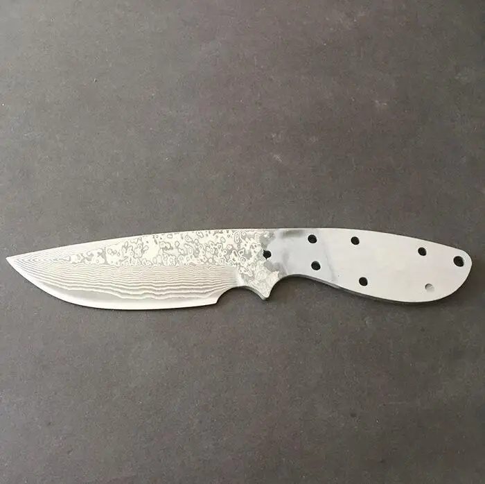 Freewolf 3 55 дюймов DIY VG10 Дамаск Сталь лезвие Drop Point Knifes' лезвия пластичный монтаж