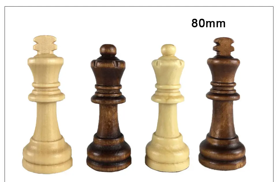 BSTFAMLY King высотой 54/65/80/92/105 мм деревянные шахматные фигуры набор шахматы игра для переноски удобный светильник шахматная доска LA68