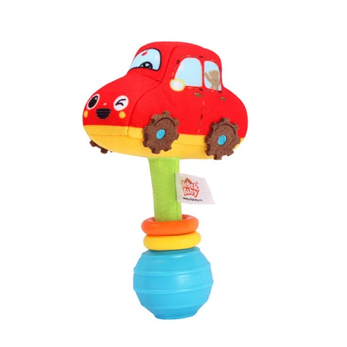 car rattle Автомобильная ракетная лодка, самолет, подводная лодка, детская кровать, коляска, подвесная игрушка, плюшевый детский колокольчик, погремушки, ручка, потяните руку, рукоятка для игрушки I0022 - Цвет: car rattle