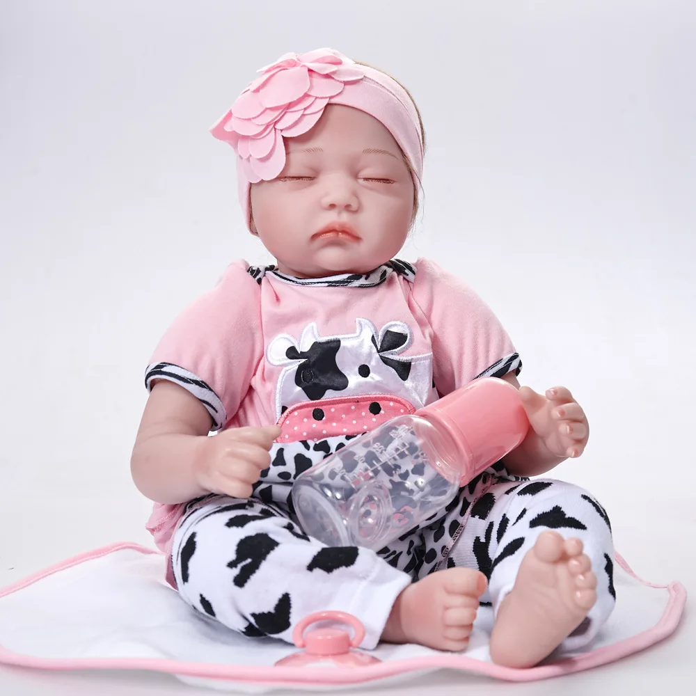 55 см тканевая силиконовая кукла Bebe Reborn Menino Реалистичная для новорожденного