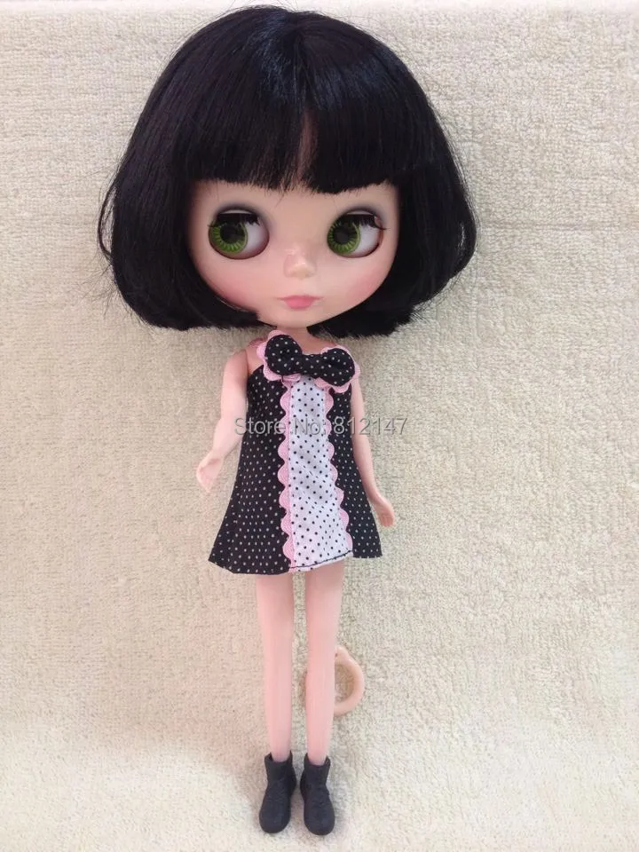 Модная Кукла Обнаженная кукла blyth (черные волосы) B21