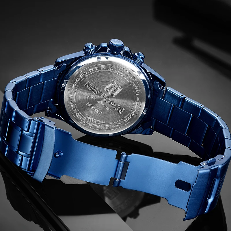 NAVIFORCE Luxury Brand Men Sports Watches Men's Quartz Date Hours Clock Male Full Steel Military Wrist Watch Relogio Masculino