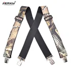 Мужские камуфляжные подтяжки с 4 зажимами, уличные подтяжки, эластичные регулируемые подтяжки, подтяжки, подтяжки для брюк, ковбойский ремешок