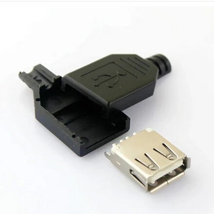 5 шт. DIY USB типа мама 4 контакта 4P три штуки | Электронные компоненты и