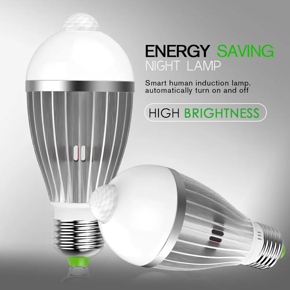 E14/E27/B22 LED PIR датчик движения лампа 5 Вт/7 Вт/9 Вт Супер яркость инфракрасный