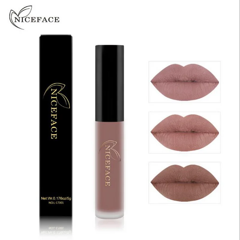 Niceface сексапильная долговечная водостойкая жидкая губная помада с увлажняющим