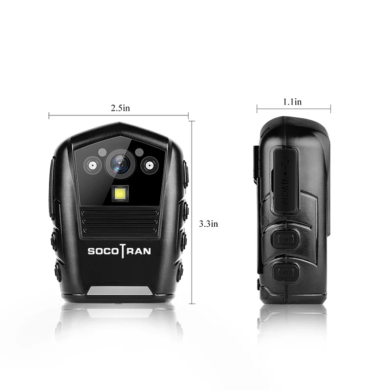 SOCOTRAN DSJ-S8 HD Enforcement Recorder Police Night Vision Body video Security Pocket Police Camera Video Recorder 16GB Memory