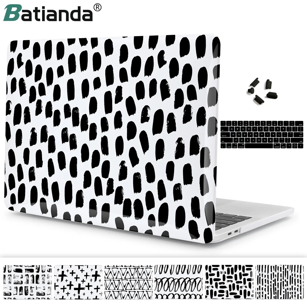 Batianda геометрический узор Жесткий чехол с клавиатурой для MacBook Pro 13 15 дюймов 2016 2017