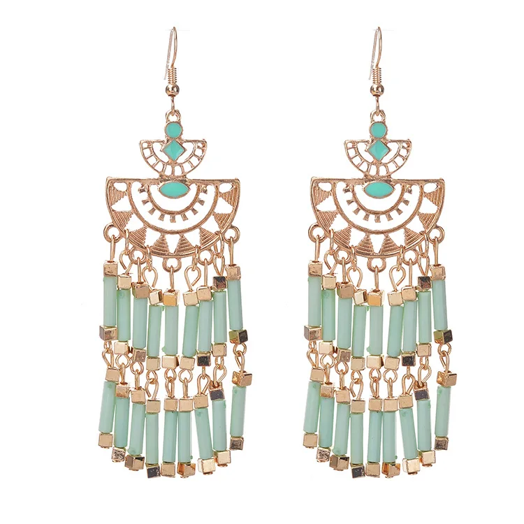 New Luxury Bohemia Style Tassel Women Earings Wedding Statement Jewelry Dangle | Украшения и аксессуары
