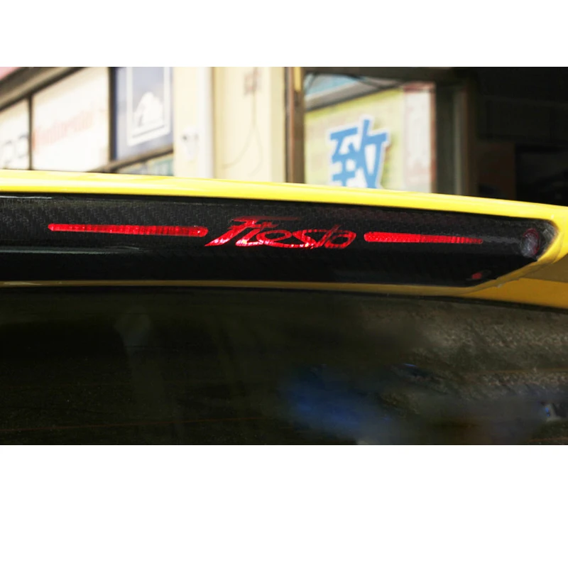 

Углеродное волокно задний тормозной светильник украшения крышка наклейки чехол для ford fiesta хэтчбек 2009-2015 автомобильные аксессуары Стайлинг...