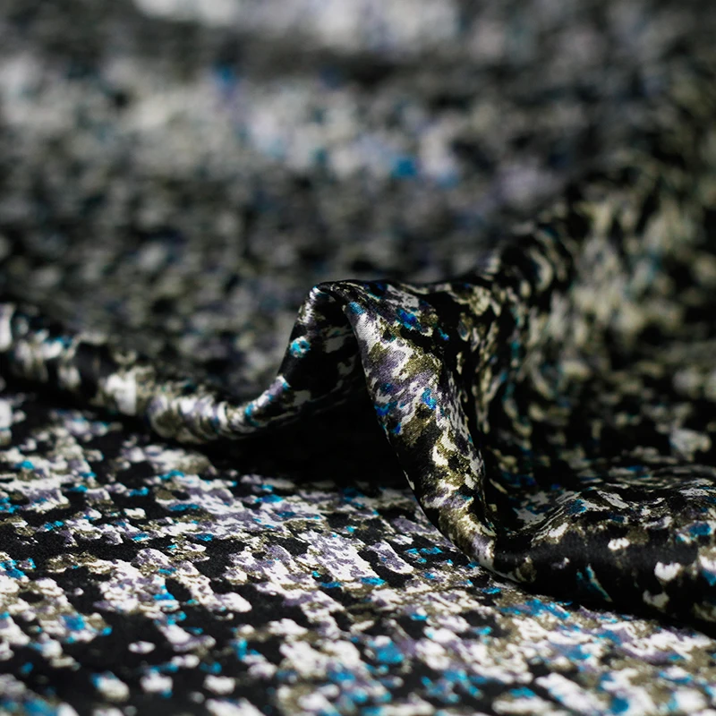 Шелковый креп атласной ткани лето цифровой струйной платье шелковой