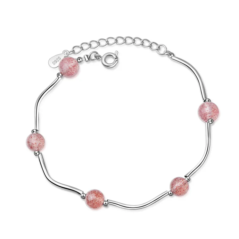 

Luxury Silver Plated Bracelets For Women Wedding Accessories Girl Fashion Crystal Pink Bracelets Lady Christmas Bijou