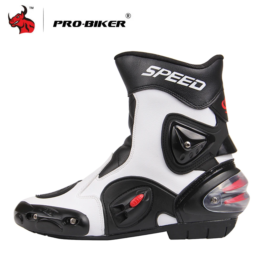 

PRO-BIKER Motorcycle Boots Men PU Leather Motocross Boots Moto Motorboats Shoes Motorbike Racing Career Bicycle Speed Boots