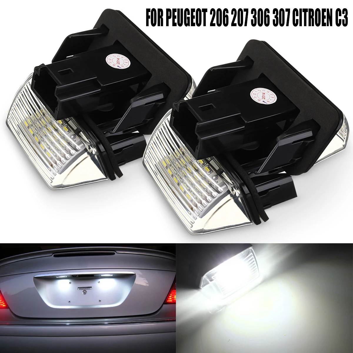 2 шт 12 в 18 светодиодный номерной знак светильник лампы для Peugeut 206 207 306 для CITROEN C3 C4 5 XSARA
