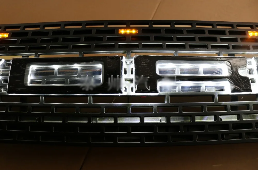 Для ford ranger T6 светодиодный гриль ABS Черная передняя решетка подходит для ford ranger wildtrak 2012- пикап ranger декоративная решетка