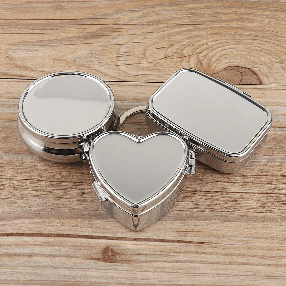 Чехол для хранения таблеток серебряная цепочка контейнер лекарств кольцо ключей