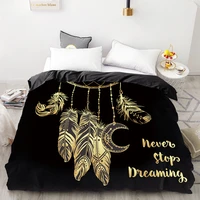 3d hd digital printing custom duvet covercomforterquiltblanket case queen king bedding 220x240bedclothes golden feather