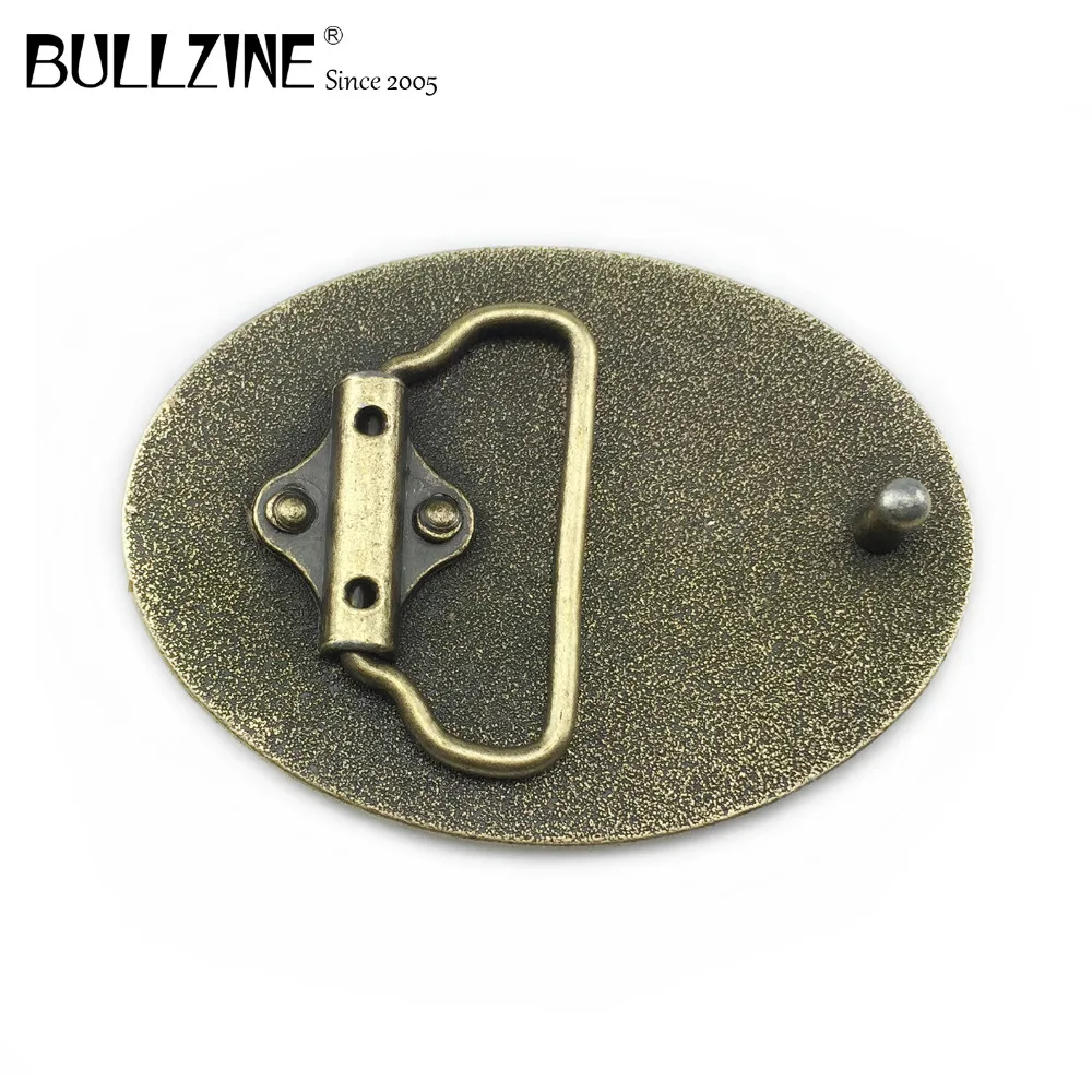 Bullzine дикий кабан пряжка на ремешке с античная латуневая отделка FP 03570 подходит