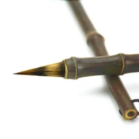 handmade natural bamboo penholder multiple hairs stone badger hair chinese calligraphy pen small regular script writing brushes