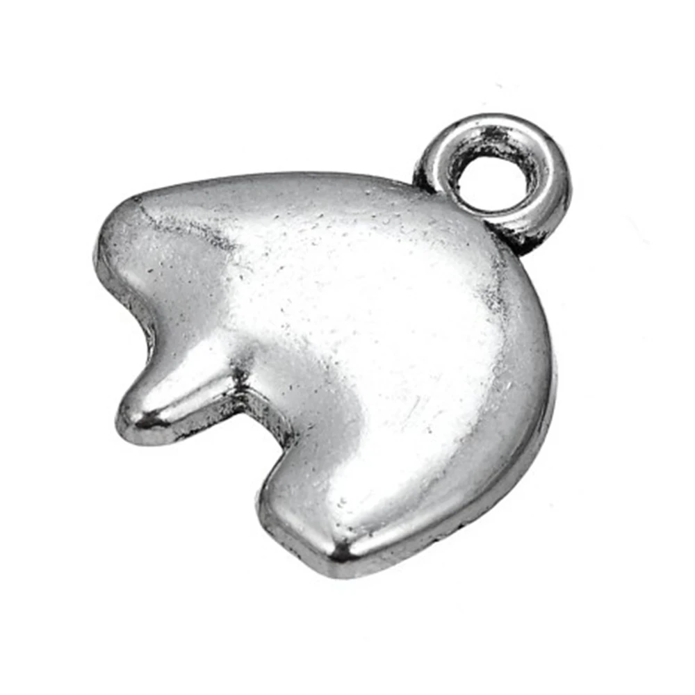 Цинковый сплав античный посеребренный дешевый стильный полярный медведь