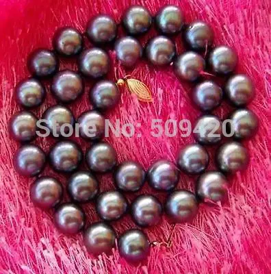 

~~ >>NEW HOT SELL 10-11MM TAHITIAN AAA+++ BLACK Pearl Necklace 14KGPT 18 INCH