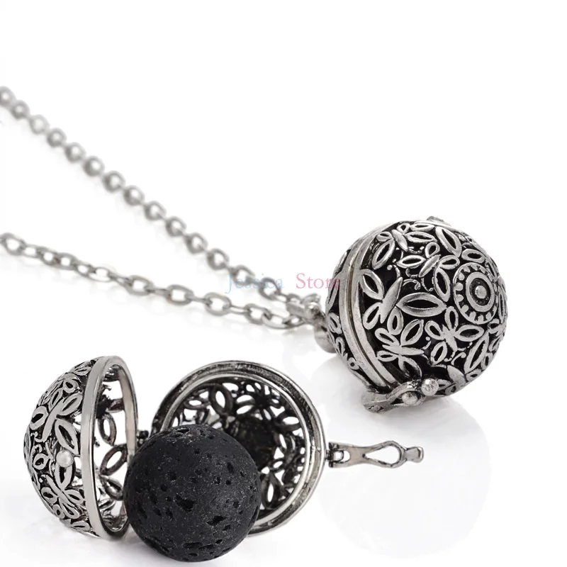 5 шт. античное серебряное ожерелье 16 мм|oil diffuser necklace|necklace silver necklaceessential oil necklace |