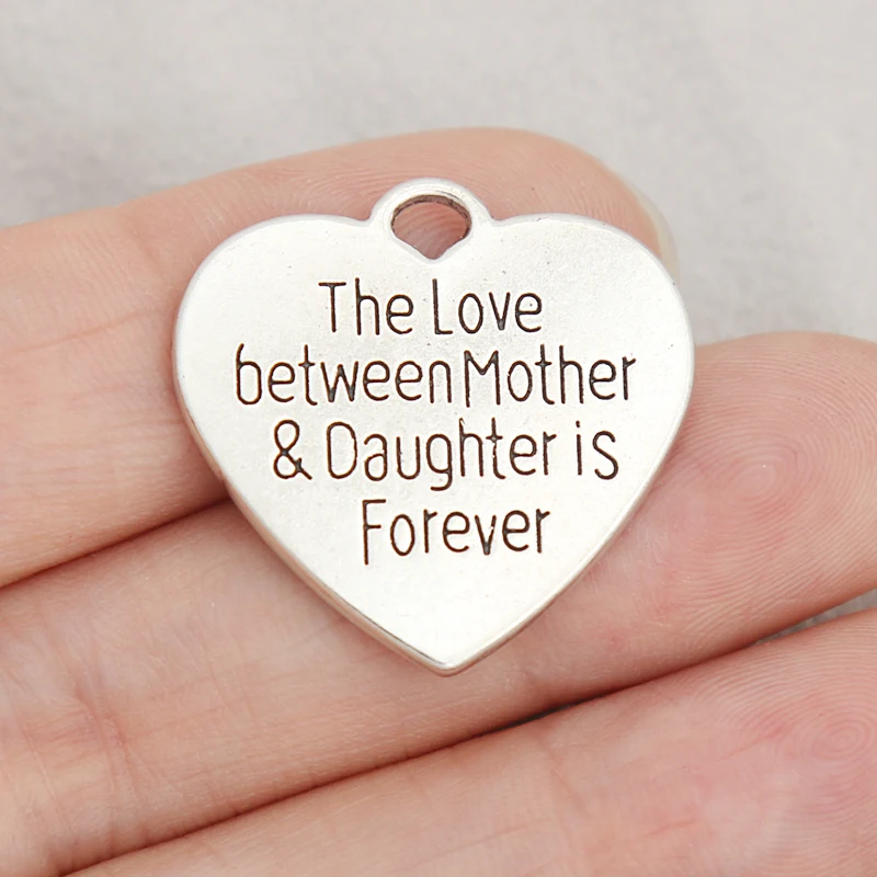 Модные подвески из сплава с сердечками Любовь матери и дочери Forever gift25 * 25 мм 10