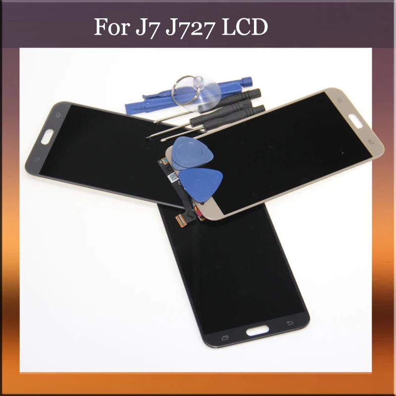 Super AMOLED LCD для Samsung GALAXY J7 2017 J727 ЖК-дисплей кодирующий преобразователь сенсорного