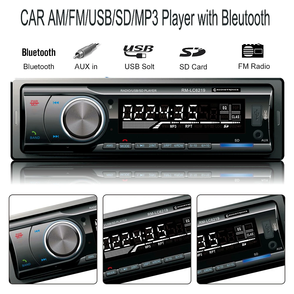 12 В Автомагнитола аудио плеер стерео MP3 fm-передатчик Поддержка FM USB/SD/MMC кардридер 1