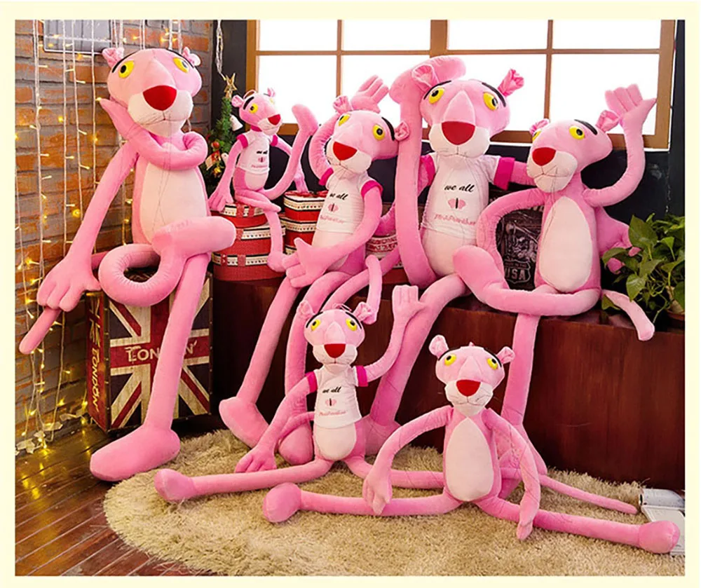 

New 60-100 cm Cute Plush Pink Panther Soft Children Toys Animal Doll Baby Kids Children Birthday Gift 1 pcs