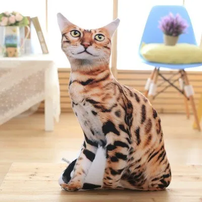 D 1 шт., 50 см, мягкая 3D имитация, мягкие игрушки для кошек, двустороннее сиденье, подушка для дивана, подушка, милые плюшевые животные, куклы для кошек, игрушки, подарки - Цвет: D