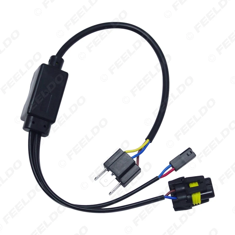 Биксеноновые HID лампы FEELDO 1 шт. упрощенные H4/9003/HB2 Hi/Lo реле жгут проводов контроллер