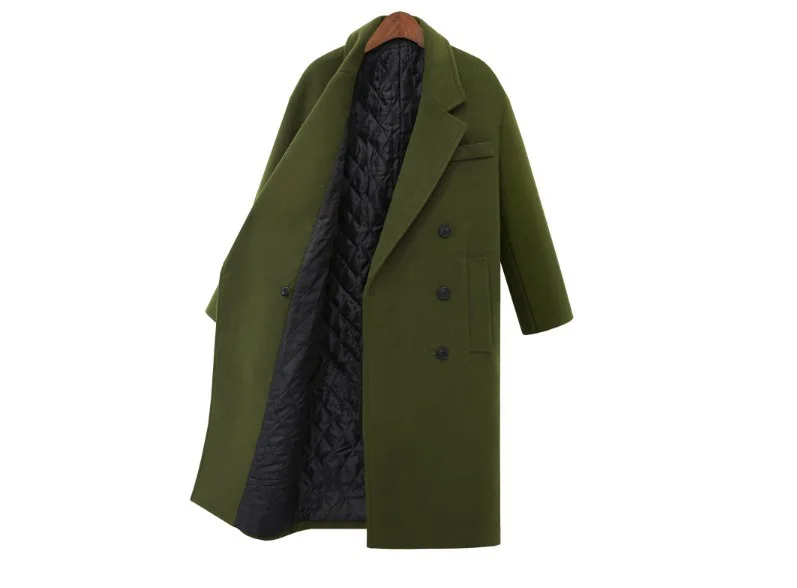 UK Manteau femme Осень Зима Женское шерстяное кашемировое простое длинное пальто классическое милитари длинное пальто abrigos mujer