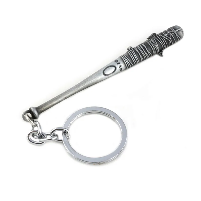 Простая Ретро металлическая Трехцветная цепочка для ключей Бейсбольная Форма