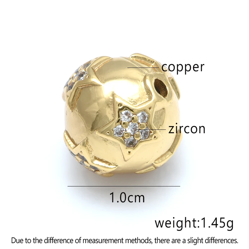 10 мм звезда круглые бусины Медный Металл для Аксессуары ювелирных изделий