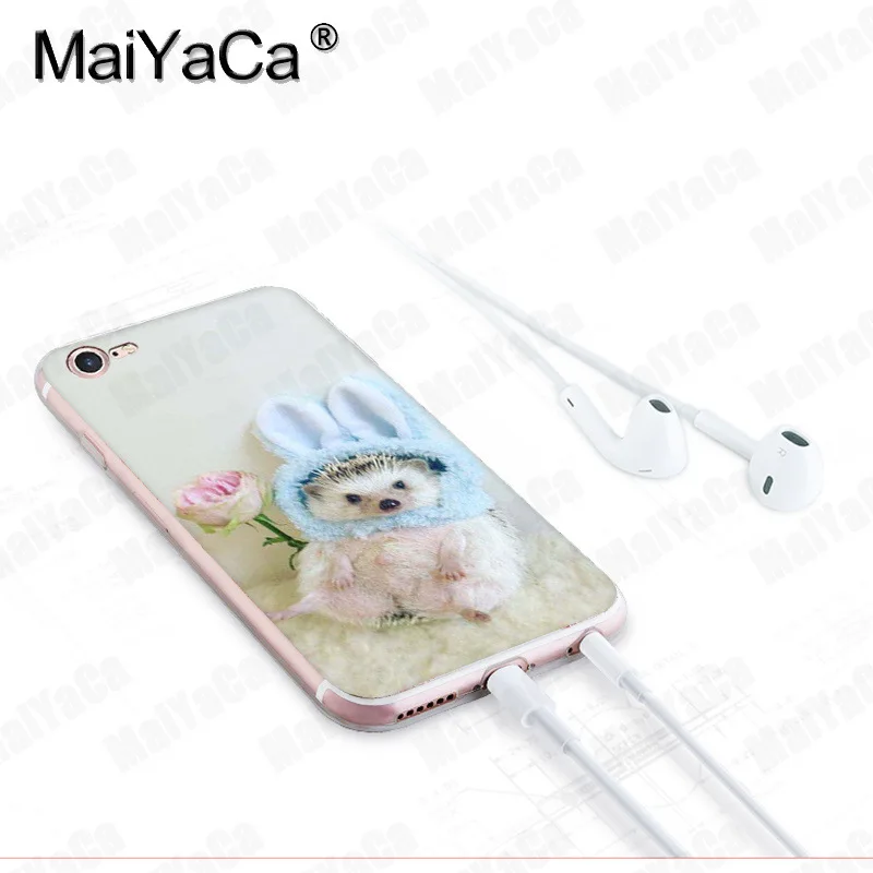 MaiYaCa для iphone 7 6 X чехол с милым животным маленьким ежиком чехол для телефона для iphone 8 7 6 6S Plus X 5 5S XS XR XSMAX - Цвет: 6