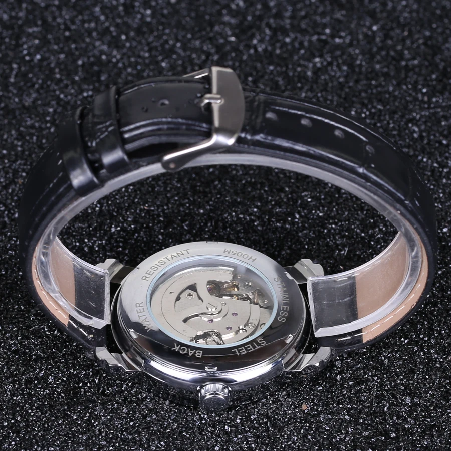 Часы наручные мужские автоматические брендовые роскошные дизайнерские с чёрным