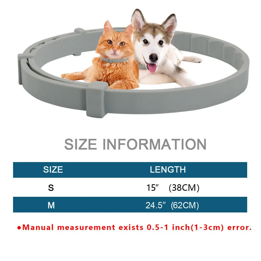 

New Pet Dog Collar Anti Flea Ticks Mosquitoes Outdoor Adjustable Pet Collar Cat Dog Accessories 8 Months Long-term Protection