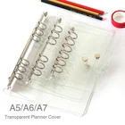 2018 чехол для плантатора из ПВХ, супер прозрачный лист с 6 отверстиями для ноутбука A5A6A7, канцелярские принадлежности для офиса и школы