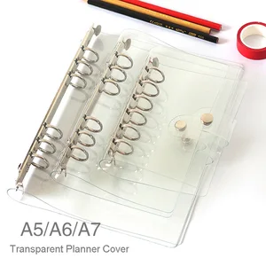 2018 чехол для плантатора из ПВХ, супер прозрачный лист с 6 отверстиями для ноутбука A5A6A7, канцелярские принадлежности для офиса и школы