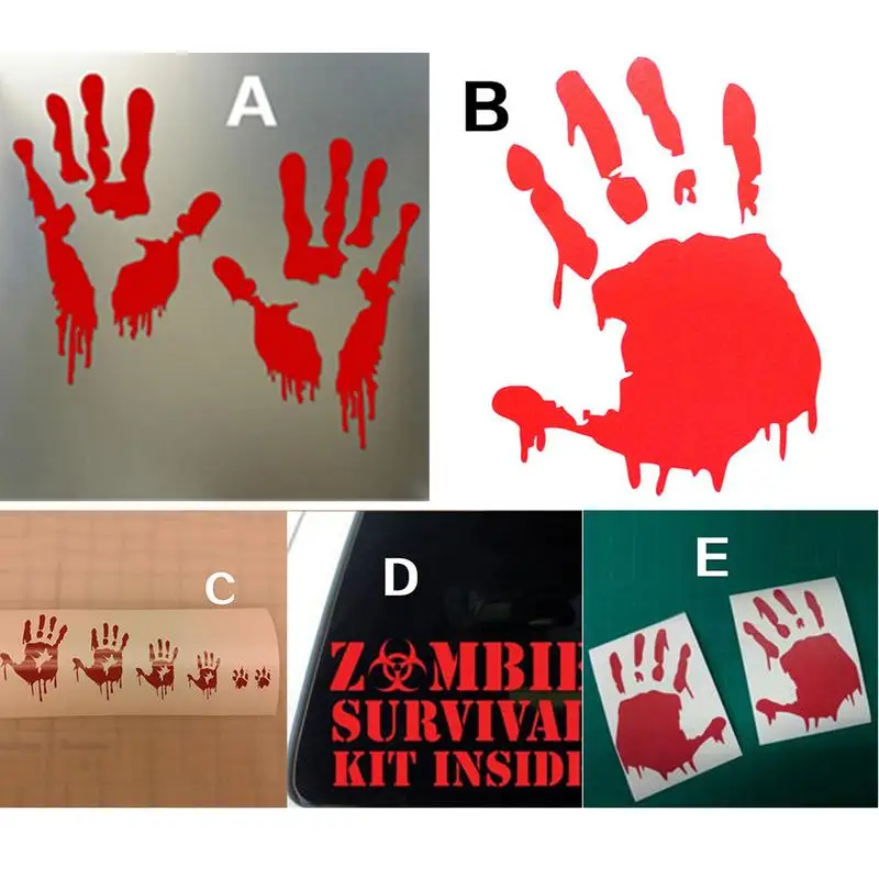 Страшная наклейка с изображением зомби на Хэллоуин автомобильная отражающая