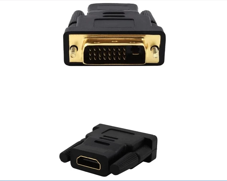 DVI 24+ 1 Мужской к HDMI Женский конвертер HDMI к DVI адаптер Поддержка 1080P для HDTV lcd DVI-D позолоченный адаптер