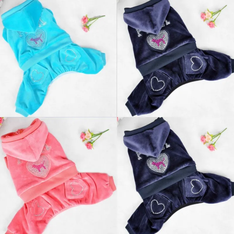 Высококачественная зимняя одежда для собак с капюшоном маленьких пальто крупных