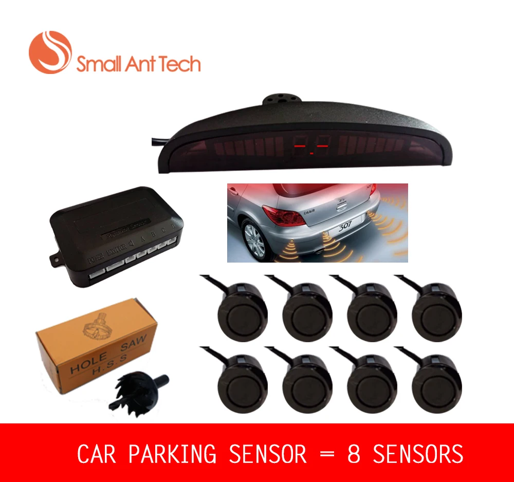 8 Sensors Car LED Parking Sensor Assistance Reverse Backup Radar Monitor System Backlight Display for free shiping | Автомобили и