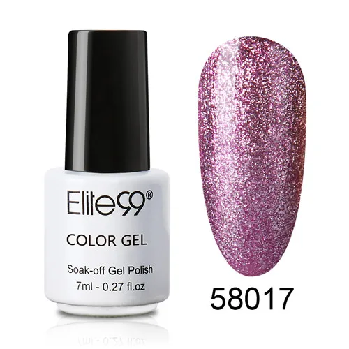 58017 Elite99 Bling 7 мл неоновый Гель-лак для ногтей 12 цветов замачиваемый УФ светодиодный Гель-лак для нейл-арта Vernis долговечные гель-лаки - Цвет: 58017