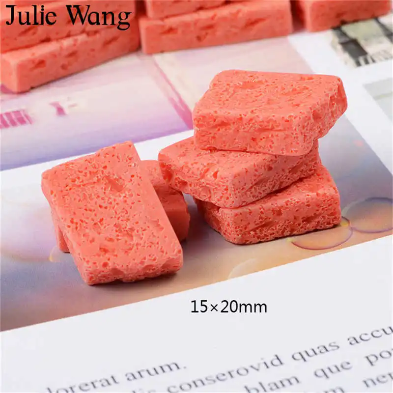 Julie Wang 10 шт. подвески из красного кирпича смолы для скрапбукинга рукоделия