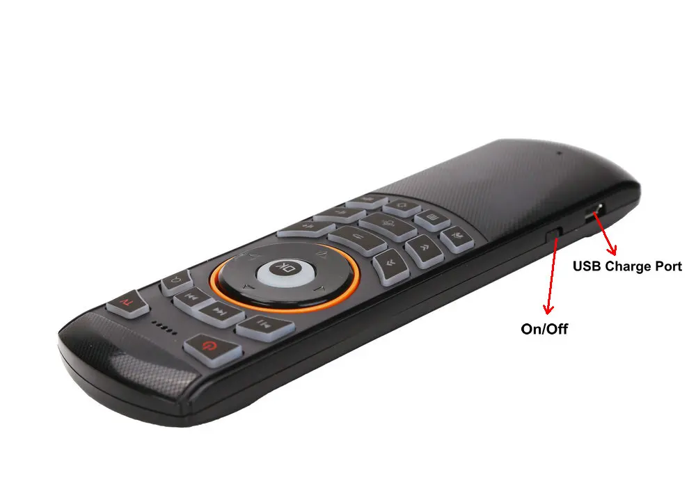 Tikigogo Подсветка X6 2 4G с гироскопом и сенсорной мышью полный Qwerty клавиатура лицевой